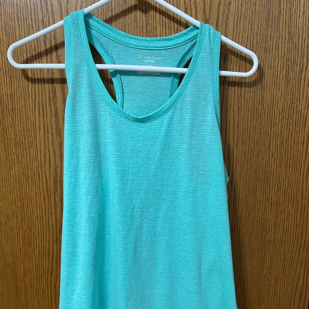 Racer back teal tank top